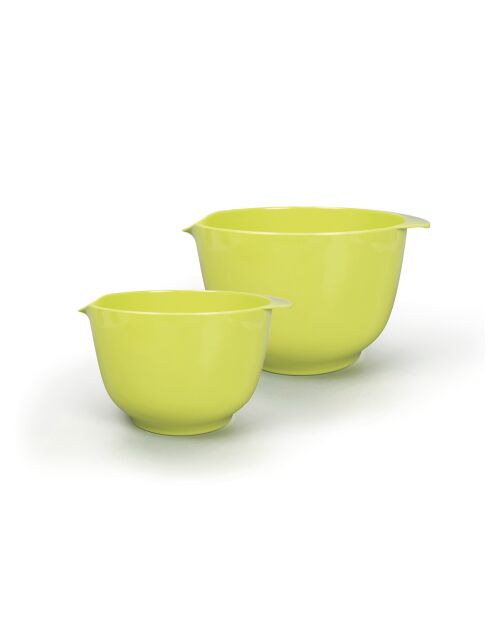 Set de 2 bols à mélanger citron vert/blanc - 18 / 24 cm