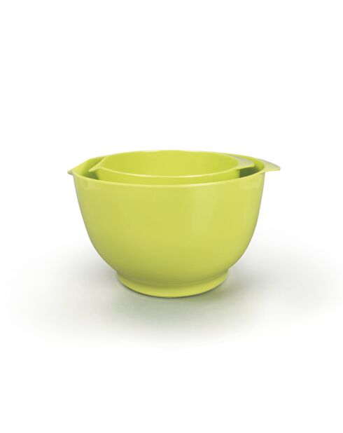 Set de 2 bols à mélanger citron vert/blanc - 18 / 24 cm