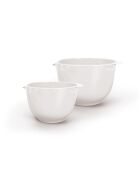 Set de 2 bols à mélanger blanc/blanc - 18 / 24cm