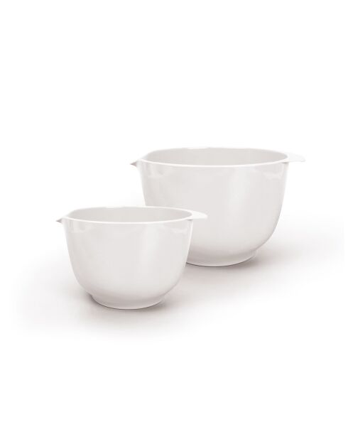 Set de 2 bols à mélanger blanc/blanc - 18 / 24cm