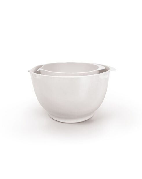 Set de 2 bols à mélanger blanc/blanc - 18 / 24cm