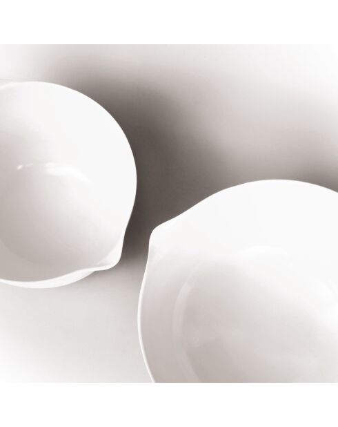 Set de 2 bols à mélanger blanc/blanc - 18 / 24cm