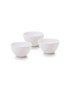 Set de 3 coupelles blanc/blanc -12.5cm