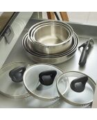Poêle Amo acier inoxydable argenté -D. 28cm