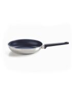 Poêle Qulinox revêtement anti-adhésif acier inoxydable argenté - D. 24cm