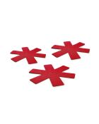 Set de 3 protège-poêles rouges - 35 cm