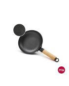 Poêle en fonte structure nid d'abeille noire - 20 cm