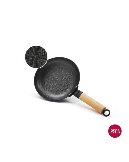 Poêle en fonte structure nid d'abeille noire - 20 cm