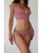 Bas de maillot Serena rouge rayé