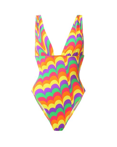 Maillot une-pièce Saltwhistle print waves multicolor