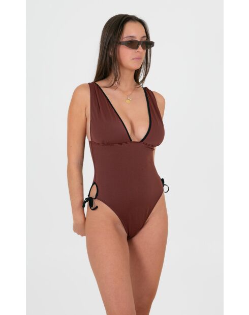 Maillot une-pièce Malibu marron