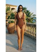 Maillot une-pièce Malibu marron