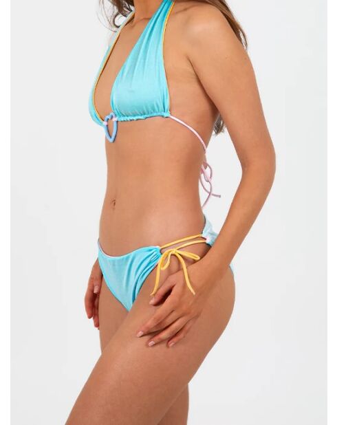 Bas de maillot Mila turquoise/rose