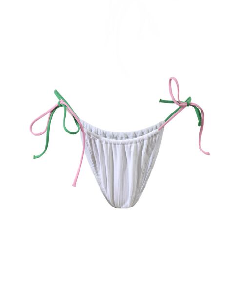 Bas de maillot Alaior blanc rayé