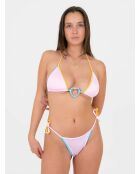 Bas de maillot Venice  réversible rose/turquoise