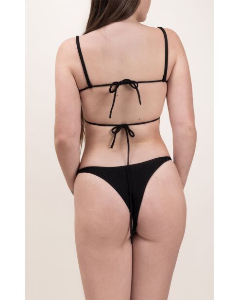 Haut de maillot Ponza noir jacquard