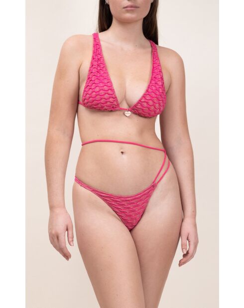 Haut de maillot Bianca fuchsia lurex