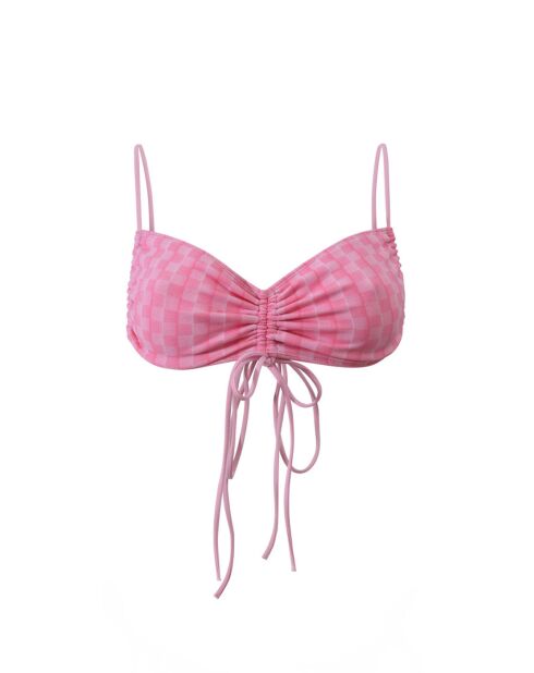Haut de maillot Remini vichy rose