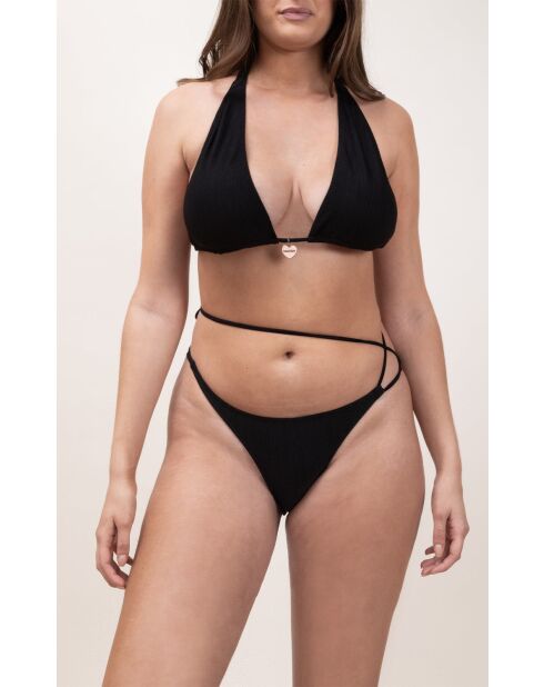 Haut de maillot Bianca noir jacquard