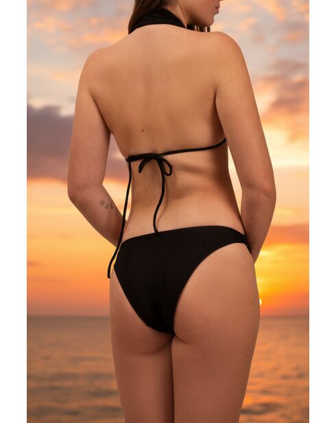 Haut de maillot Bianca noir jacquard