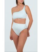 Maillot une-pièce Cefalu turquoise/blanc