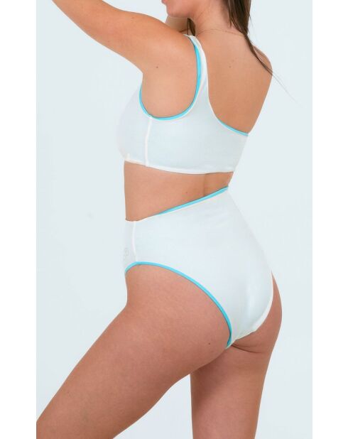 Maillot une-pièce Cefalu turquoise/blanc