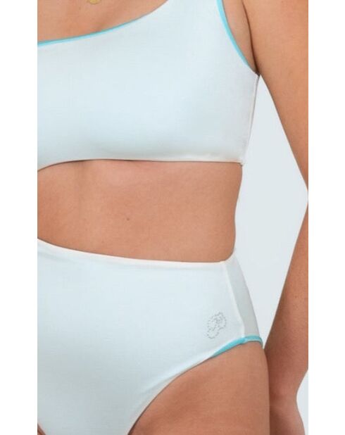 Maillot une-pièce Cefalu turquoise/blanc
