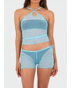 Top Mia mesh turquoise