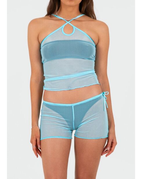Top Mia mesh turquoise