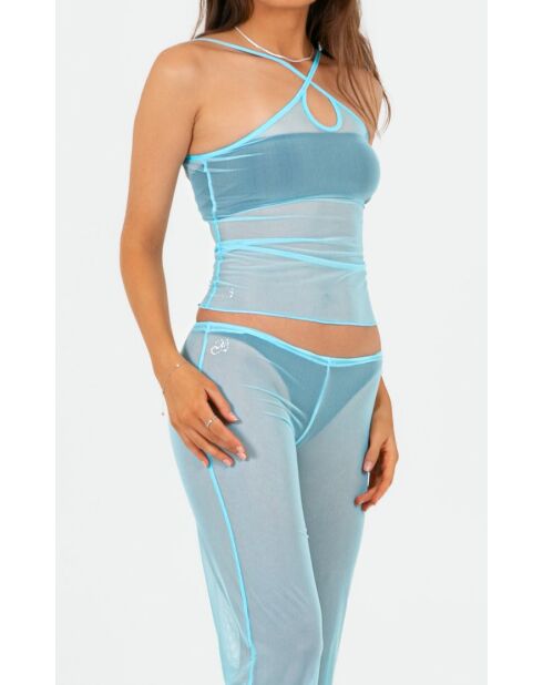 Top Mia mesh turquoise