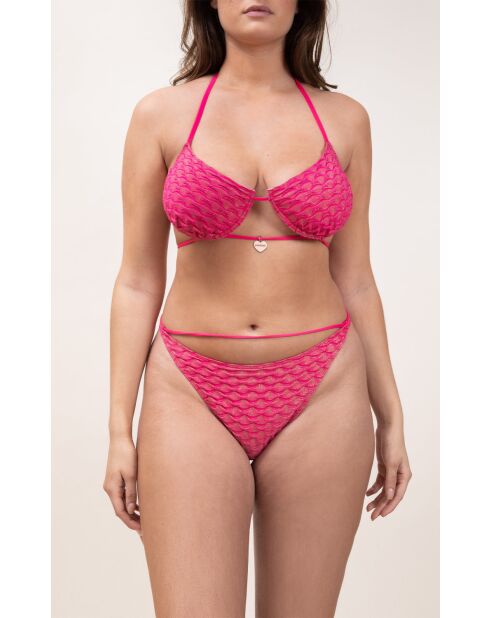 Haut de maillot Ponza fuchsia lurex