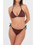 Haut de maillot Noto marron/noir