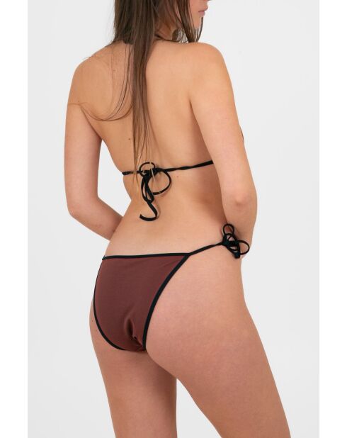 Haut de maillot Noto marron/noir
