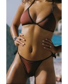 Haut de maillot Noto marron/noir