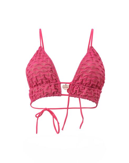 Haut de maillot Stromboli fuchsia lurex