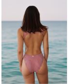 Maillot une-pièce Sorrente rouge rayé