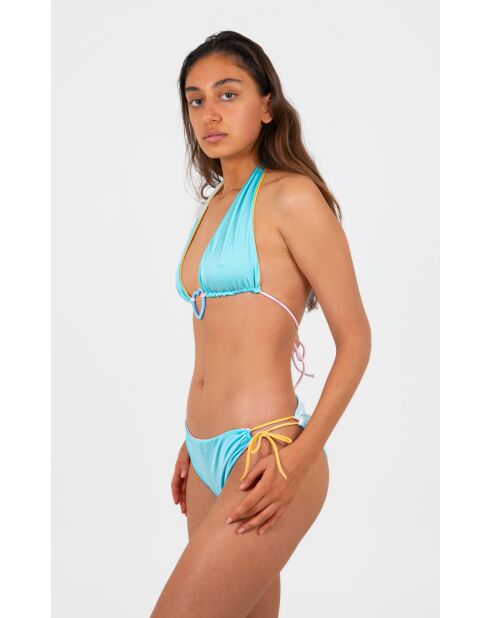 Haut Amy réversible jaune/turquoise