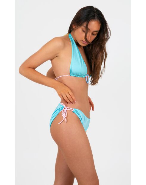 Haut Amy réversible jaune/turquoise