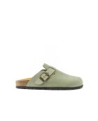 Sabots en cuir nubuck Noe verts