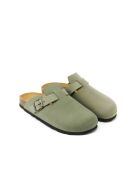 Sabots en cuir nubuck Noe verts