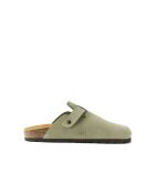 Sabots en cuir nubuck Noe verts