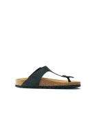 Sandales en cuir Blanca Big Buckle noires