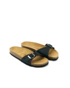 Schwarze Ledersandalen Agata