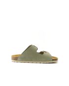 Sandales en cuir nubuck Alberto Big Buckle vertes