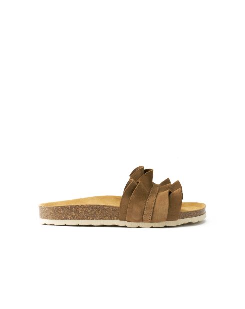 Sandales en daim Sofia Chocolate brun foncé