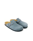 Sabots en cuir Nubuck bleus