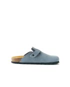 Sabots en cuir Nubuck bleus