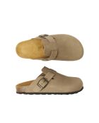 Sabots en cuir nubuck Noe taupe