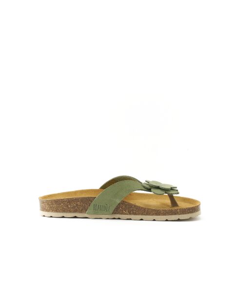 Sandales en daim Lene rosemary vertes