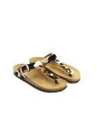 Sandales en cuir Blanca Big Buckle Cow brunes